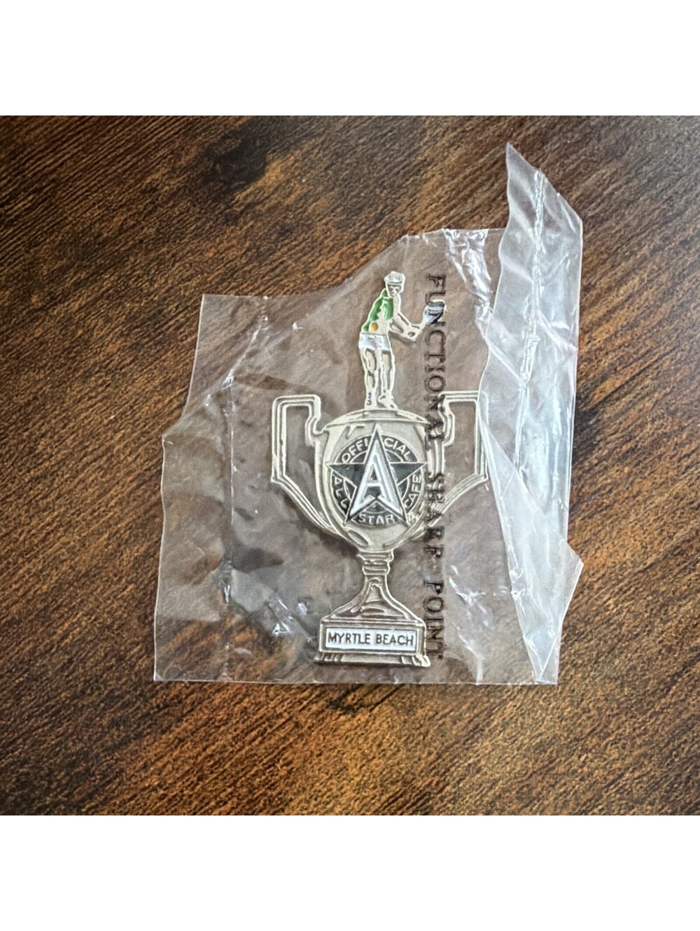 1995 Official All Star Cafe Myrtle Beach Tennis Trophy Pinback Lapel Pin